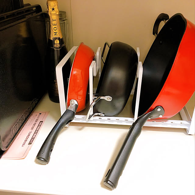 wakaの山崎実業-【正規販売店】tower シンク下フライパン＆鍋蓋スタンド タワー 山崎実業 2280 2281 TF-32218の家具・インテリア写真