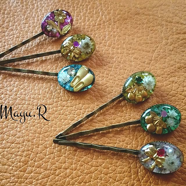 バス/トイレ/ハンドメイド/レジン/ヘアアクセサリー/ヘアピン...などのインテリア実例 - 2016-09-02 16:58:21