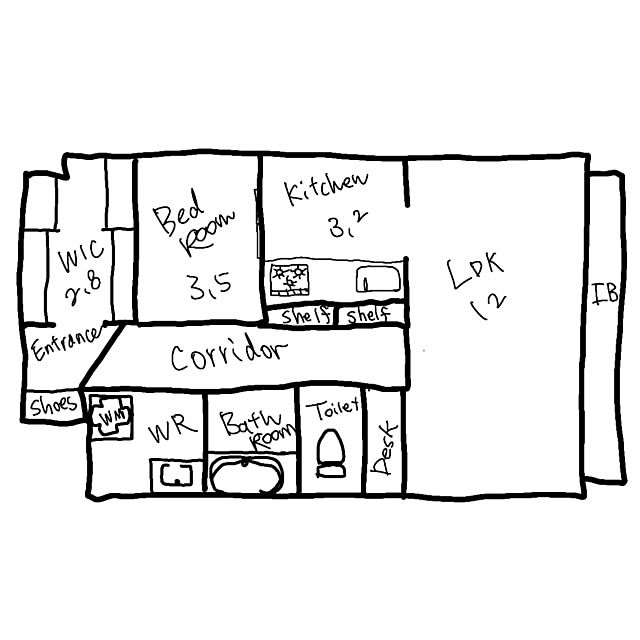 部屋全体/一人暮らし/リノベーション/中古マンションのインテリア実例 - 2024-09-04 19:59:26