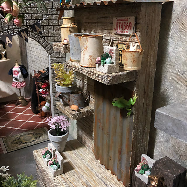 棚/波板/ルームクリップ初心者です/DIY/エイジング...などのインテリア実例 - 2018-05-13 21:31:24