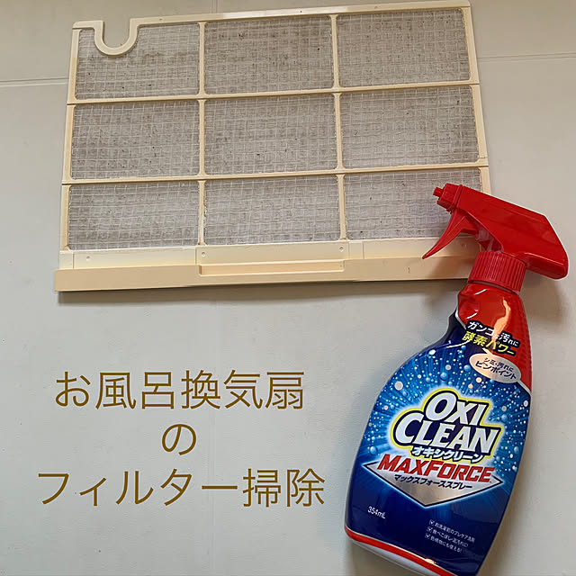 AONAのグラフィコ-オキシクリーン マックスフォース スプレー 354ml 酵素漂白剤 血液 油汚れ 泥汚れ シミ 食べこぼしの家具・インテリア写真