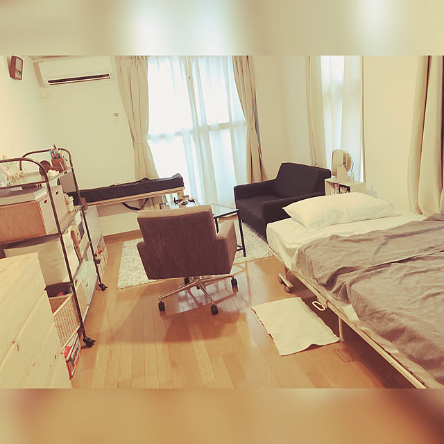 一人暮らし/アイアン家具/スチールシェルフ/IKEA/ソファ...などのインテリア実例 - 2020-08-08 17:59:30