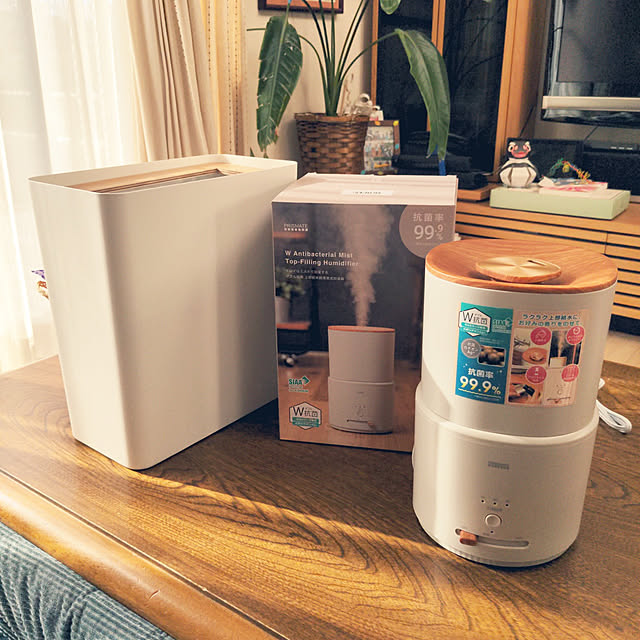 chiz3のLife on Products-加湿器 おしゃれ アロマ 超音波式 抗菌 上部給水 1.5L SIAA ダブル抗菌 6畳 PRISMATE プリズメイト PR-HF064 掃除 乾燥対策 LPの家具・インテリア写真