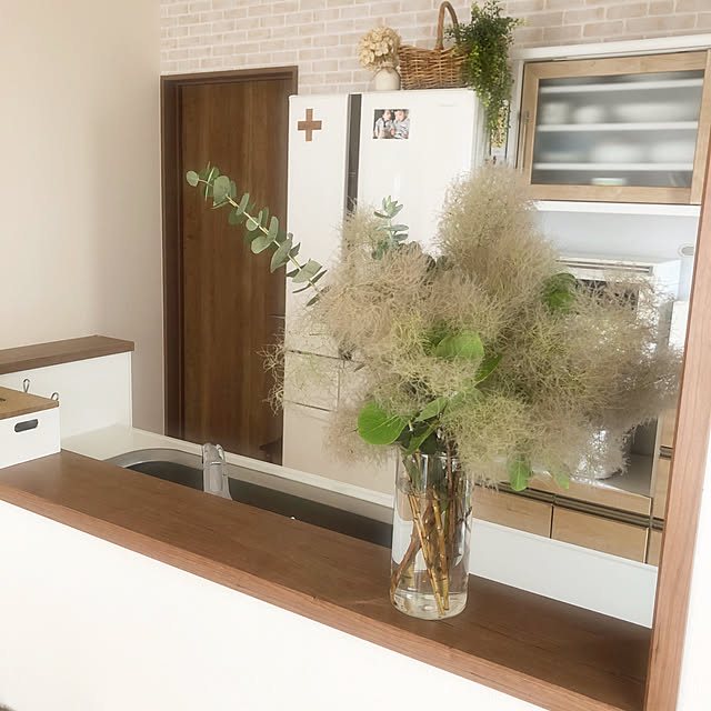 お花のある暮らし/スモークツリー/こどもと暮らす/赤ちゃんのいる暮らし/キッチン棚...などのインテリア実例 - 2020-06-12 13:50:14