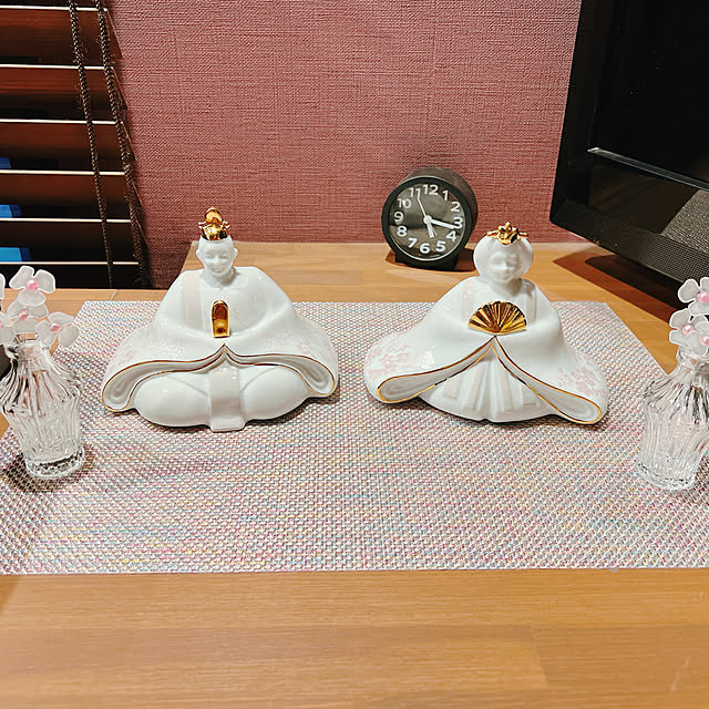 机/セリアの雑貨/ダイソー雑貨/ひな祭りのインテリア実例 - 2024-02-19 17:35:16