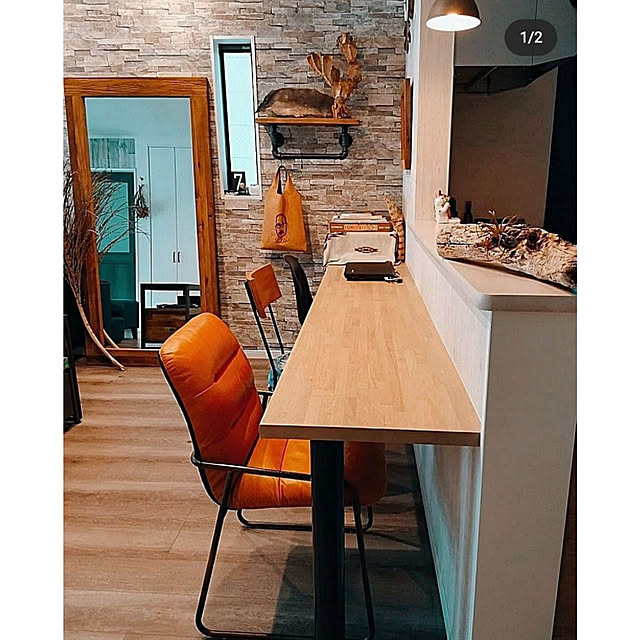 marcy_6.1の-チェア 椅子 デウェイダイニングチェア DEWEY DINING CHAIR 542768 54275 ユナイテッドストレンジャー UNITEDSTRANGERS 牛革 レザー アイアン 真鍮 チョコラッシュ エスプレッソカプリス レザーシート 西海岸 レトロ モダン 男前 【送料無料】の家具・インテリア写真