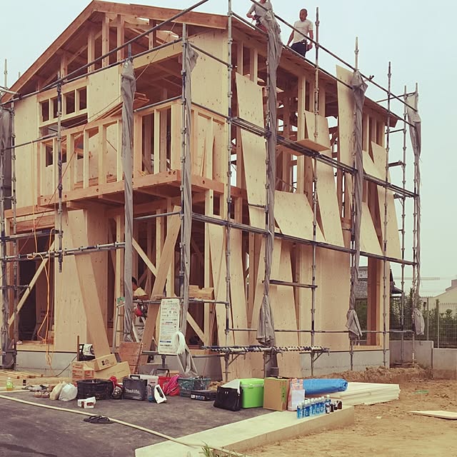 部屋全体/外観《新築工事中》/建築中の一枚/建築中のインテリア実例 - 2016-04-17 22:13:44