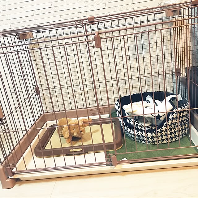 sachi.oの-リッチェル　ペット用　お掃除簡単サークル　90−60　ブラウン　お一人様1点限り　沖縄別途送料　関東当日便の家具・インテリア写真