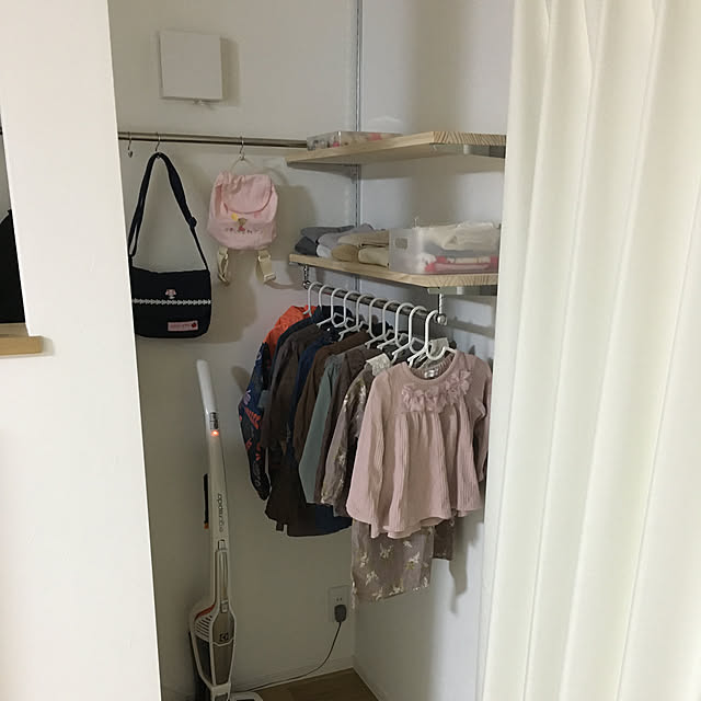 DIY/子供服/子供服収納/棚柱/リビングのインテリア実例 - 2021-10-24 00:44:15
