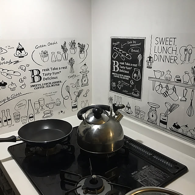 キッチン/100均/カフェ風/モノトーンのインテリア実例 - 2017-08-20 20:02:11