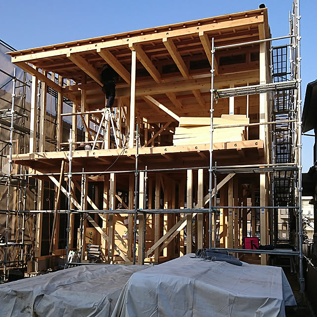 部屋全体/マイホーム建築中/ネコと暮らす/上棟のインテリア実例 - 2018-03-13 19:41:56