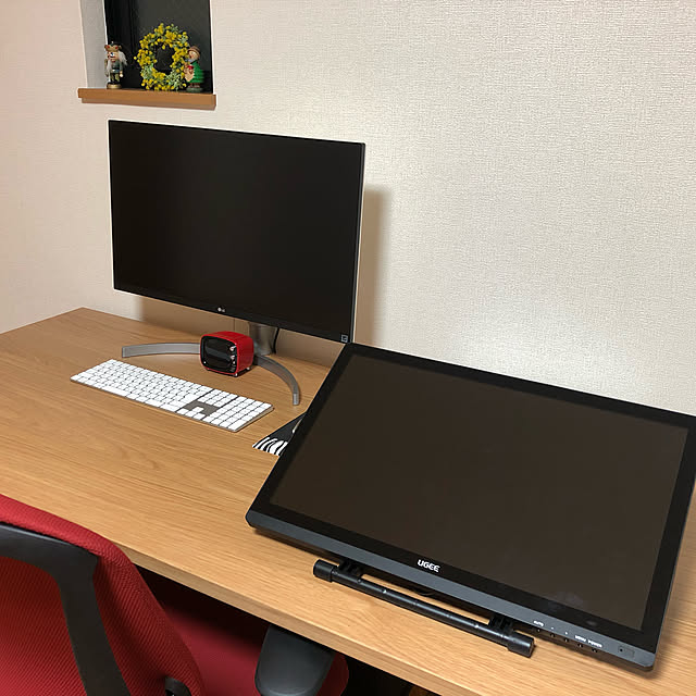 ワークスペース/PCモニター/無印良品/机/液タブのインテリア実例 - 2020-07-05 01:54:52