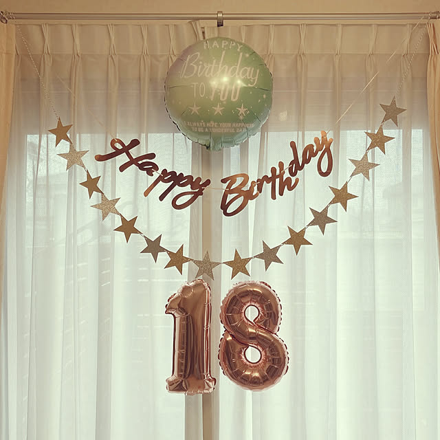 ガーランド/誕生日バルーン/誕生日飾りつけ/誕生日ディスプレイ/誕生日ガーランド...などのインテリア実例 - 2025-04-02 10:11:27