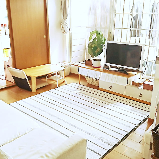 リビング/ホワイトインテリア/IKEA/ホワイトナチュラル/収納...などのインテリア実例 - 2017-10-05 22:16:15