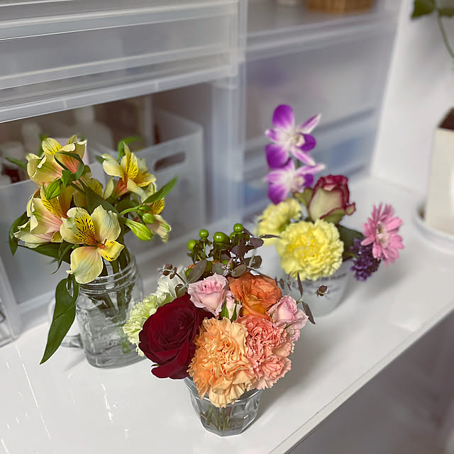 部屋全体/無印良品/お花のある暮らし/雑貨/収納棚...などのインテリア実例 - 2024-05-31 19:10:57