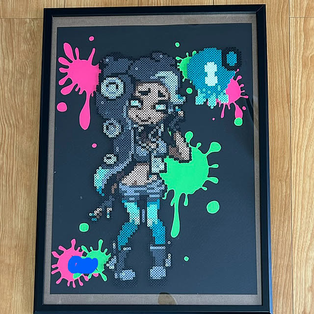 壁/天井/スプラトゥーン　ヒメ　イイダ/子どものいる暮らし/ハンドメイド/アイロンビーズ...などのインテリア実例 - 2024-08-20 22:23:04