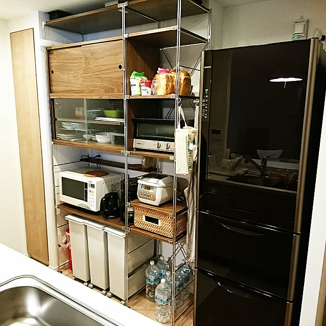 無印良品 スチールユニットシェルフ用・ボックス・ガラス引き戸 無印良品 スチールユニットシェルフ用・ボックス・ガラス引き戸
