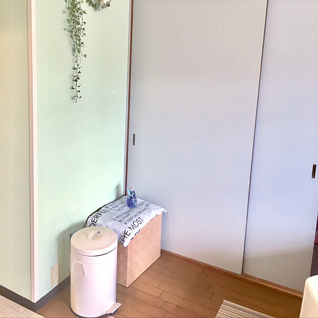 緑の雑貨屋さん♪/ニトリの蓋つきゴミ箱/ニトリの収納ボックス/棚のインテリア実例 - 2019-03-24 15:33:40