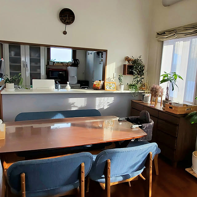 アクセントクロス/壁紙DIY/ニトリ/ISSEIKI FURNITURE/ラタンバスケット...などのインテリア実例 - 2022-02-12 09:46:30