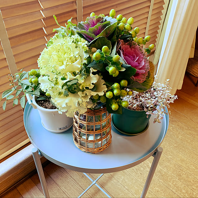 お正月のお花/IKEA/花瓶/リビングのインテリア実例 - 2021-01-01 23:23:48