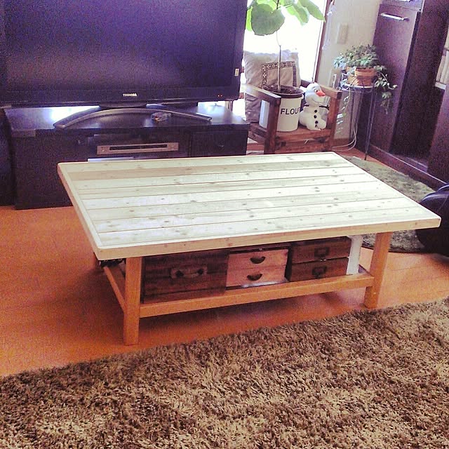 机/DIY/手作り/ﾛｰﾃｰﾌﾞﾙを作りましたぁ。のインテリア実例 - 2014-09-13 11:01:26