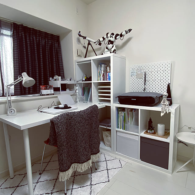 無印良品/モノトーン/ダイソー/IKEA/机のインテリア実例 - 2020-04-19 11:14:30
