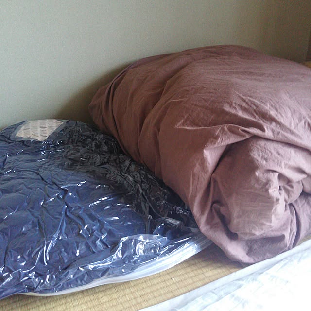 ベッド周り/ムシューダ圧縮パック衣類用/賃貸　/ムシューダまとめて防虫カバー/ムシューダモニターのインテリア実例 - 2017-06-11 08:03:50