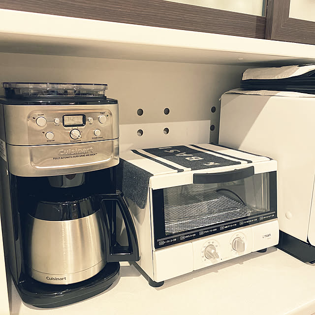全自動ミル付コーヒーメーカー/コーヒーメーカー仲間入り♡/ホワイトインテリア/モノトーンインテリア/キッチン...などのインテリア実例 - 2021-03-23 23:39:24