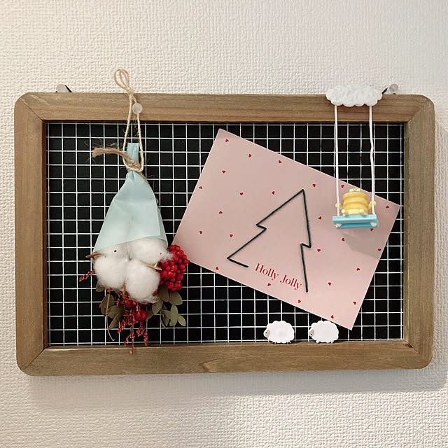 壁/天井/クリスマス/一人暮らし/ドライフラワー/1K...などのインテリア実例 - 2023-12-23 08:29:22