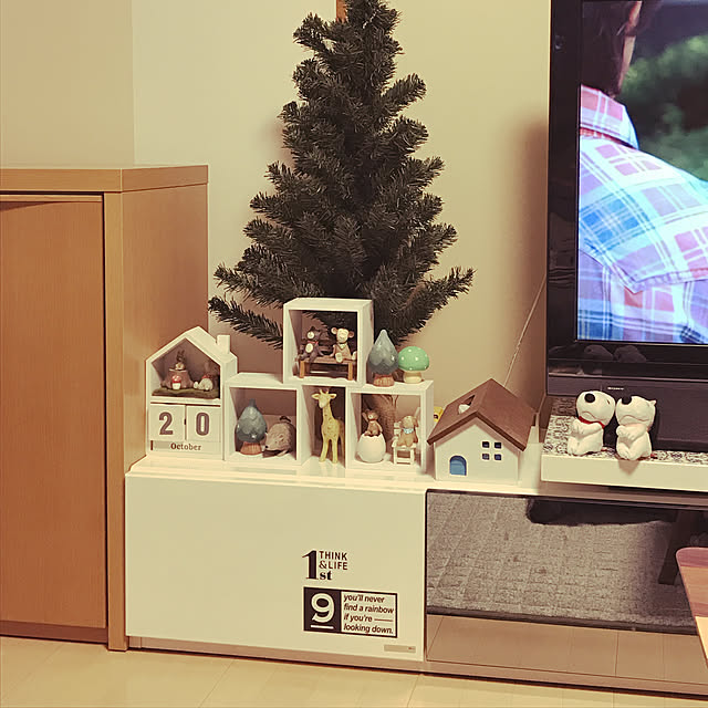 部屋全体/クリスマスツリー/3COINS/salut!のインテリア実例 - 2017-10-20 16:43:04