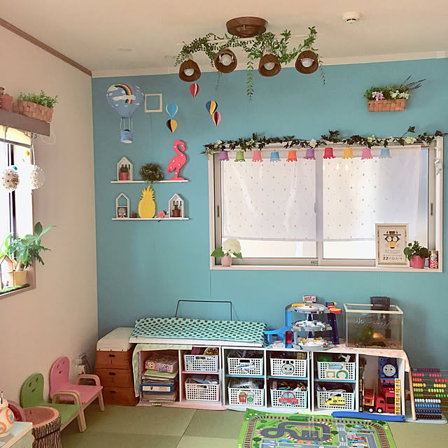 キッズスペース/子供部屋/おもちゃ収納/西海岸インテリア/建売住宅...などのインテリア実例 - 2018-08-18 11:05:24