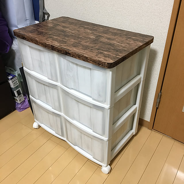 棚/一人暮らし/DIY/収納ケースリメイク/収納ボックス...などのインテリア実例 - 2018-03-04 23:25:09