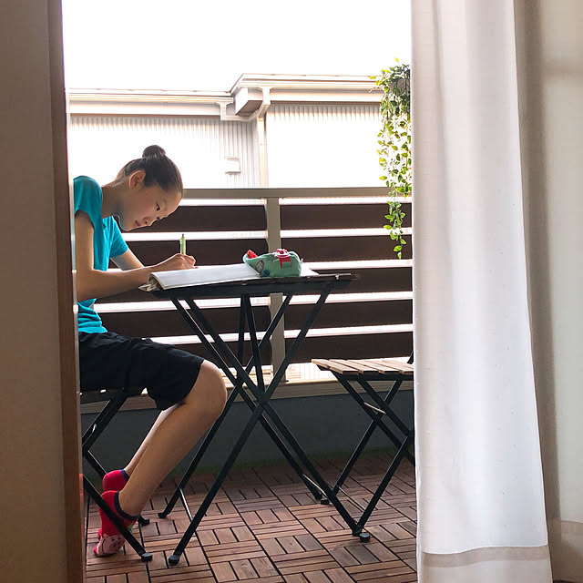 机/長女の学習タイム/省エネ 笑/ベランダ/IKEA...などのインテリア実例 - 2018-06-03 18:34:51