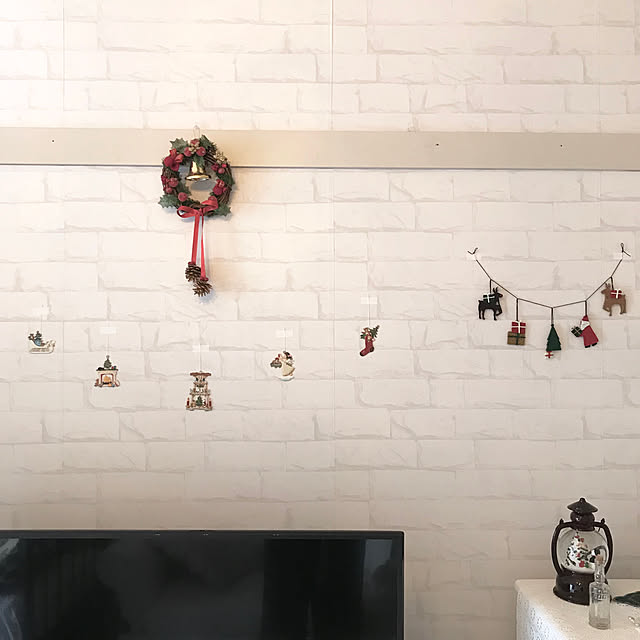白レンガ/クリスマス飾り/一人暮らしインテリア/アンティーク/クリスマス2019...などのインテリア実例 - 2019-11-07 14:28:01