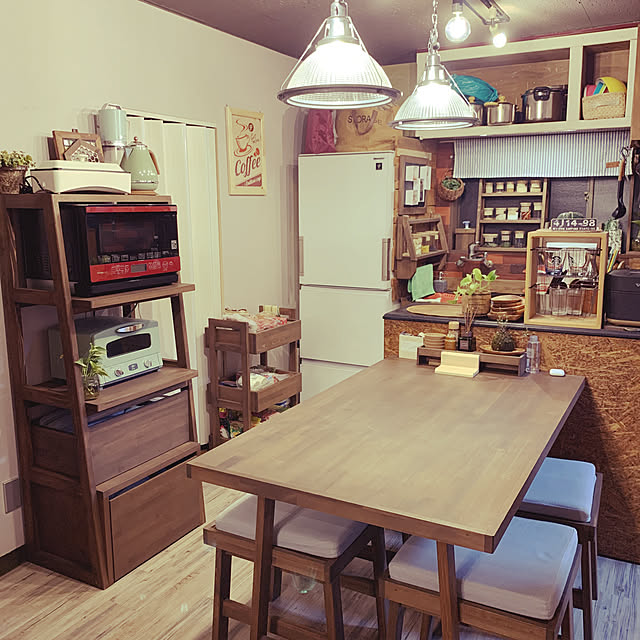 ハンドメイド/カフェ風/照明/キッチンのインテリア実例 - 2022-08-20 19:36:57