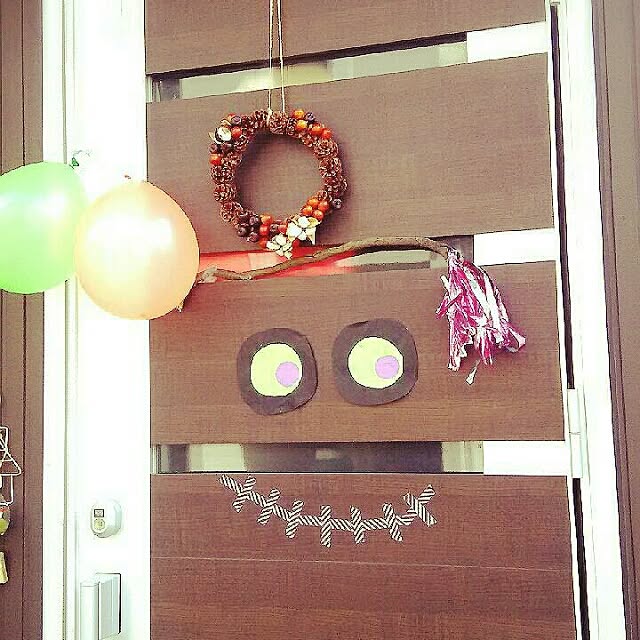 玄関/入り口/ハロウィン/コンテスト用に再投稿/連投失礼します(>_<)のインテリア実例 - 2015-10-31 21:56:43