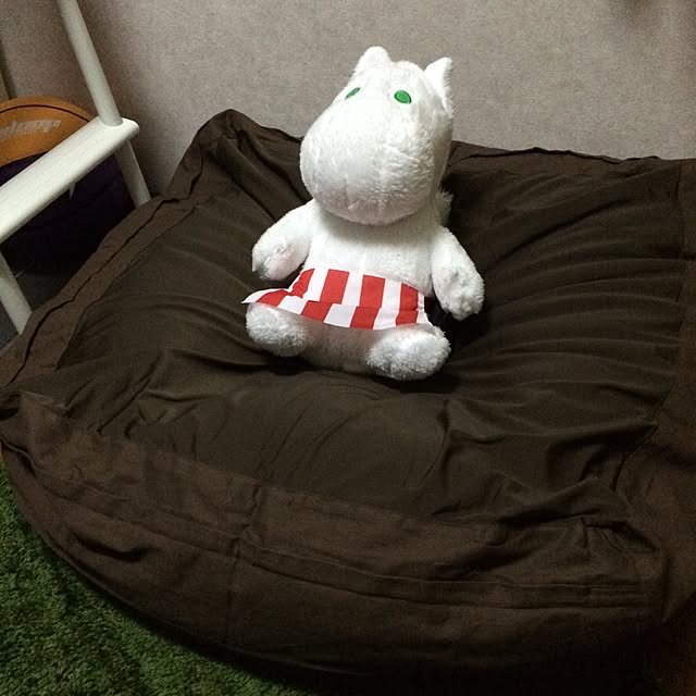 ベッド周り/ムーミン/ブラウン/ビーズソファ/ソファ...などのインテリア実例 - 2015-10-12 22:21:47