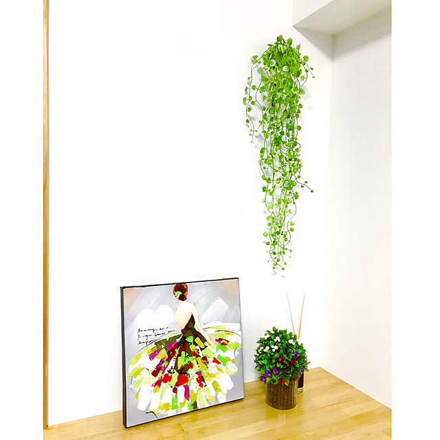 壁/天井/一人暮らし/観葉植物のある部屋/1K 1人暮らし/1k １人暮らし女性...などのインテリア実例 - 2018-01-05 20:24:29