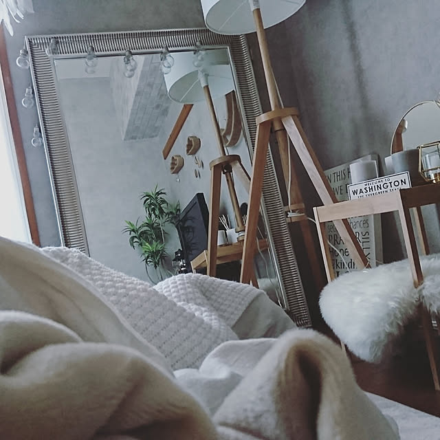 ベッド周り/癒しセット/IKEA/ニトリ/ベッドルーム...などのインテリア実例 - 2021-02-13 22:35:43