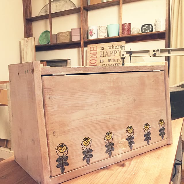 棚/マリメッコ/廃材活用/DIY/デコパージュ...などのインテリア実例 - 2016-07-05 22:33:08