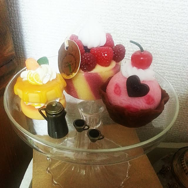 くまさん達のワッフル フルーツ木製プレート【フェイクスイーツ
