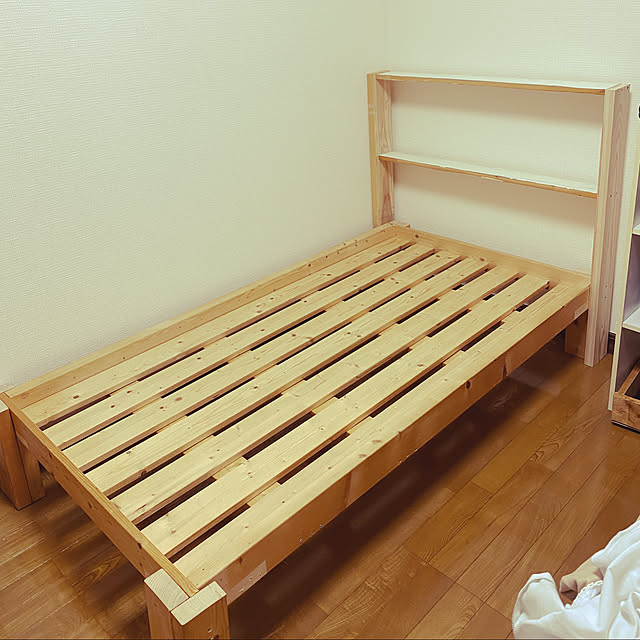 シングルベッド/DIY/引越ししました/端材 DIY/ベッド周り...などのインテリア実例 - 2021-10-05 21:41:34