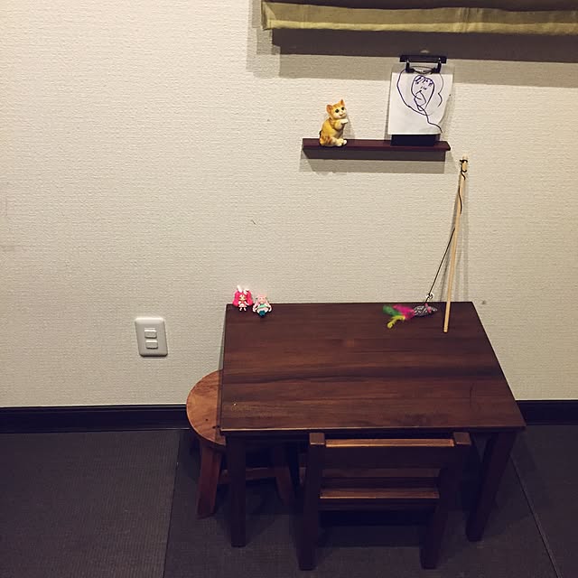 机/猫のおもちゃ/無垢の家具/無垢/ナチュラル...などのインテリア実例 - 2017-02-21 22:43:35