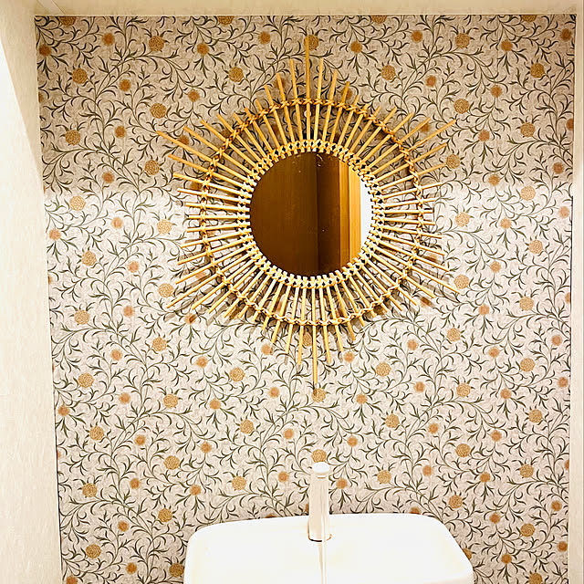 ラタンミラー/ウィリアムモリス/バス/トイレのインテリア実例 - 2022-10-16 07:34:49