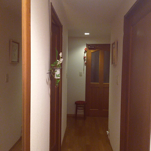 玄関/入り口/賃貸/和も洋も好き/賃貸マンション/アイアンの花瓶...などのインテリア実例 - 2017-10-16 20:55:54