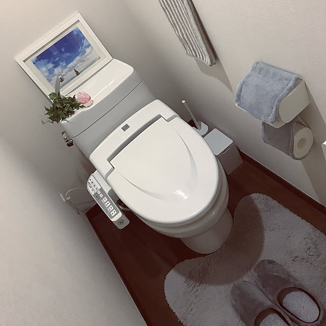 バス/トイレ/グレー好き♡/フェイクグリーン/グレー/グレーインテリア...などのインテリア実例 - 2018-10-18 22:40:53