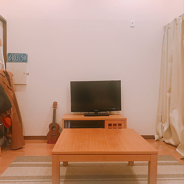部屋全体/無印良品/一人暮らし/ナチュラル/カフェ風のインテリア実例 - 2018-03-24 22:10:59