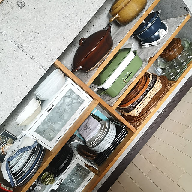 棚/食器好き/見せる収納/家電収納/お皿ディスプレイのインテリア実例 - 2022-05-08 09:04:38