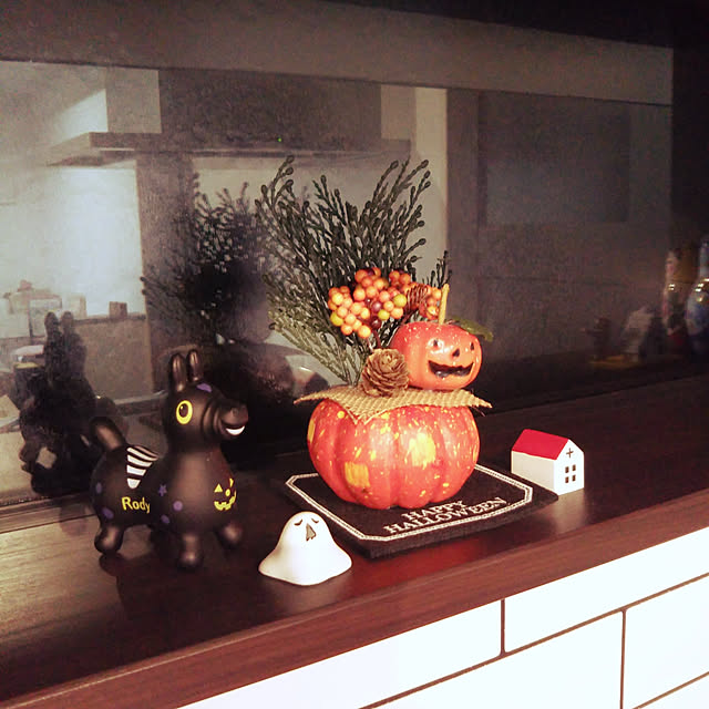 キッチン/ハロウィン/こどもがいる生活/100均/セリアのインテリア実例 - 2020-10-30 20:13:31