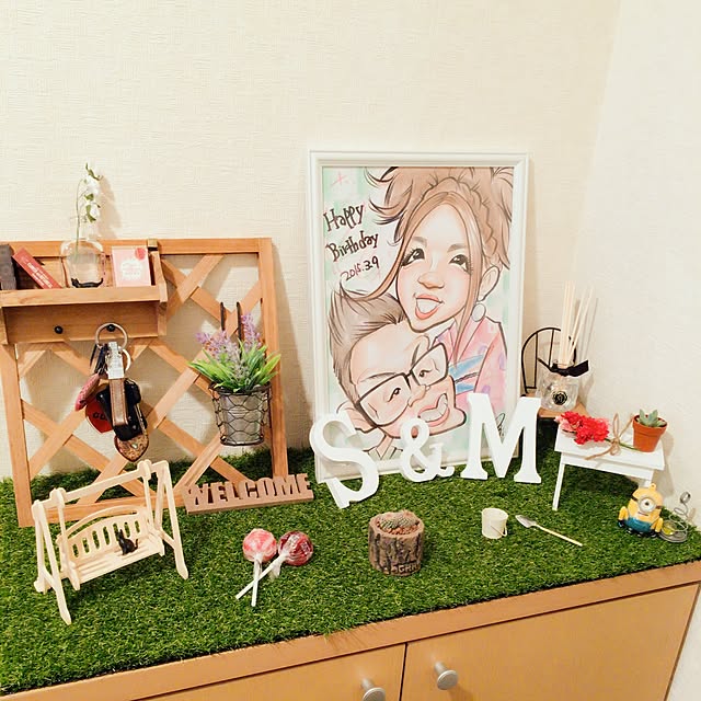 玄関/入り口/100均/セリア/DIY/観葉植物のインテリア実例 - 2016-05-18 16:26:36